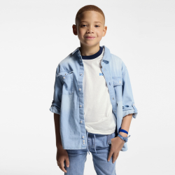 تي شيرت رياضي للفتيان باللون الأبيض